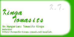 kinga tomasits business card